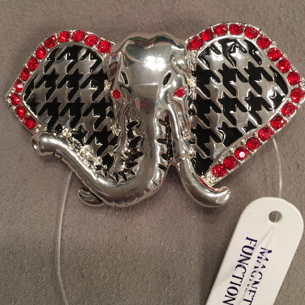 ALABAMA FANS Elephant Pendant Houndstooth